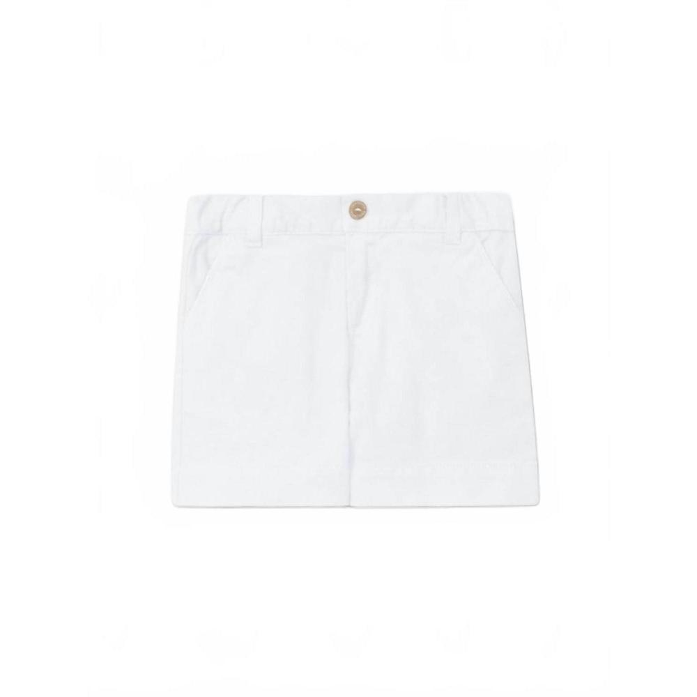 NEW LARANJINHA boy's canvas shorts with three pockets in white
